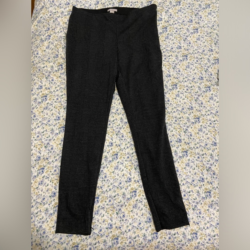 H&M Black Plaid Pants - Size 14.